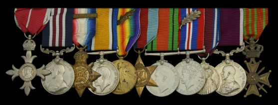 A post-War M.B.E. and Great War M.M. group of eleven awarded to Major R. Linehan, Royal Arti...