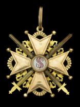 Russia, Empire, Order of St. Stanislas, Military Division, Second Class neck badge, with cro...