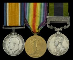 Three: Private W. D. King, Somerset Light Infantry British War and Victory Medals (241097...