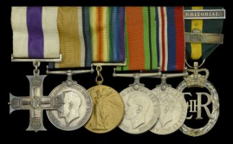 A Great War 1918 'German Spring Offensive' M.C. group of six awarded to Major J. Trehane, Du...