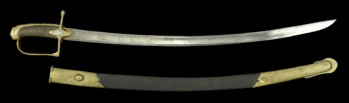 A French Imperial Old Guard Infantry Officer's Sword in Original Scabbard.â€¨Overall length 86...