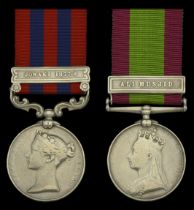 Pair: Bombardier J. W. Offord, 1/C, Royal Horse Artillery India General Service 1854-95,...