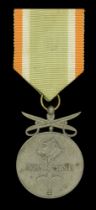 Germany, Third Reich, German/Indian Legion 'Azad Hind' Combatant's Medal in Silver with Swor...