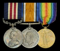 A Great War 'Western Front' M.M. group of three awarded to Sergeant R. S. Billingham, 2/1st...