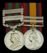 Pair: Private A. Graham, Gordon Highlanders, who was wounded during the Boer attack on Waggo...