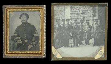 An Ambrotype of an Artillery Sergeant. A ninth plate (2 1/2 in x 2 in) ambrotype of an Arti...