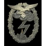 A German Second World War Luftwaffe Ground Combat Badge. A very nice quality Luftwaffe Grou...