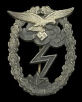 A German Second World War Luftwaffe Ground Combat Badge. A very nice quality Luftwaffe Grou...