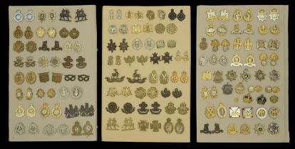 Military Collar Badges. A good selection including, Officer's pairs to East Surrey, Cheshir...