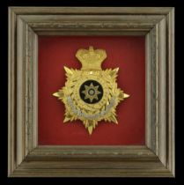 The East Yorkshire Regiment Officer's Helmet Plate 1881-1901. A very fine example, the plat...