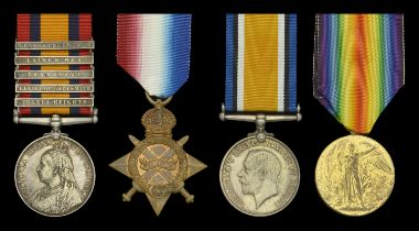 Four: Petty Officer H. J. J. Haisom, Royal Navy Queen's South Africa 1899-1902, 5 clasps,...
