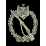 A German Second World War Infantry Assault Badge. A good example, non maker marked, possibl...