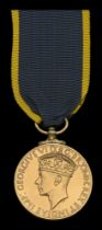 Erased Medal: Edward Medal (Mines), G.VI.R., 1st issue, bronze, naming neatly erased, nearly...