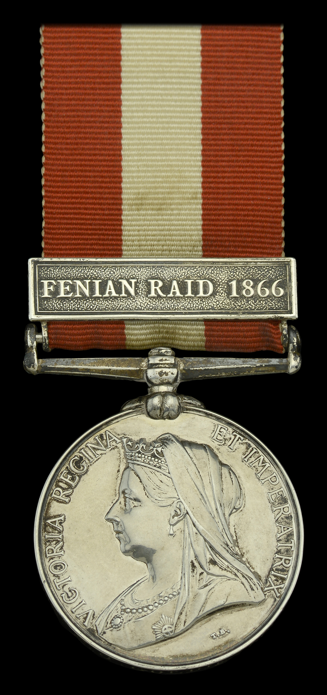 Canada General Service 1866-70, 1 clasp, Fenian Raid 1866 (Ens. A. J. Goldie, 30/Regt.) offi...