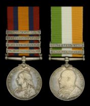 Pair: Corporal H. Griffin, Northamptonshire Regiment Queen's South Africa 1899-1902, 4 cl...