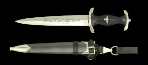 An extremely rare German Second World War Allgemeine SS / Waffen SS Model 33 Man's Dagger an...