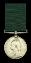 Volunteer Force Long Service Medal, V.R. (3874 Gnr: W. Kell. 2nd E. Riding of York: V.A.) im...