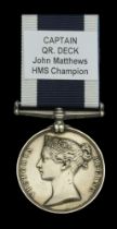 Royal Navy L.S. & G.C., V.R., narrow suspension (John Matthews, Capt. Qr. Dk, H.M.S. Champi...