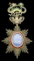 France, Colonial, Order of the Dragon of Annam, Knight's breast badge, 85mm including crown...
