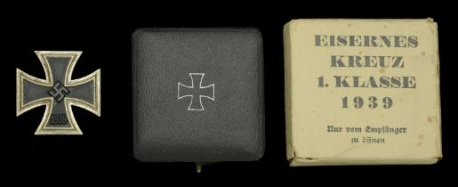 An Iron Cross First Class 1939 in Presentation Case with Matching Maker's Outer Cardboard Bo...