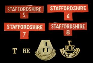 North Midland Territorial Shoulder Titles. A scarce selection comprising T RE NORTH MIDLAND...