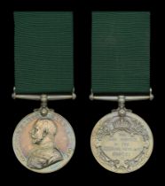 Colonial Auxiliary Forces Long Service Medal, G.V.R. (Lt-Col. J. Dixon 5th Bde. C.F.A.) Cana...
