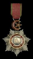 Ottoman Empire, Order of the Medjidieh, Fifth Class breast badge, 68mm including Star and Cr...