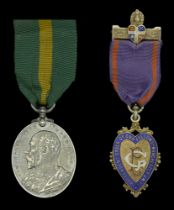 Territorial Force Efficiency Medal, E.VII.R. (242 Pte. F. Thorp. 5/Essex Regt.); together an...