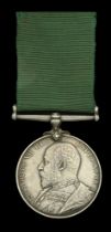 Volunteer Force Long Service Medal, E.VII.R. (2005 C.S. Mjr: G. H. B. Pollard. 1/Devon R.G.A...
