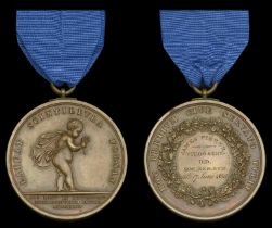 Royal Humane Society, large bronze medal (successful) (James Fisher Vit. Ob. Serv. D.D. Soc....