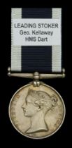 Royal Navy L.S. & G.C., V.R., narrow suspension (Geo. Kellaway Lg Stokr H.M.S. Dart) engrave...