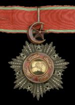 Ottoman Empire, Order of the Medjidieh, Third Class neck badge, 76mm including Star and Cres...