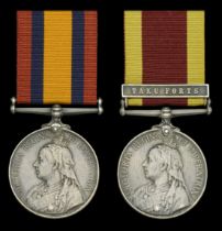 Pair: Ordinary Seaman A. Barnes, Royal Navy Queen's South Africa 1899-1902, no clasp (A....