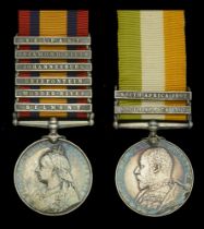 Pair: Private G. H. Carter, Coldstream Guards Queen's South Africa 1899-1902, 6 clasps, B...