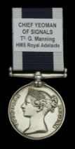 Royal Navy L.S. & G.C., V.R., narrow suspension (Ts. G Manning Chf Yeon Sigs. H.M.S Rl. Adel...