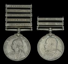 Pair: Private C. Smith, Royal Fusiliers Queen's South Africa 1899-1902, 5 clasps, Cape Co...