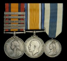 Three: Brevet Colonel H. Mercer, 3rd Dragoon Guards Queen's South Africa 1899-1902, 5 cla...