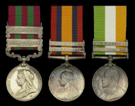 Three: Private G. Spreadbury, Devonshire Regiment India General Service 1895-1902, 2 clas...