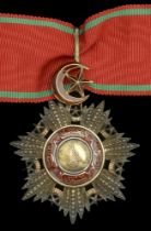 Ottoman Empire, Order of the Medjidieh, Third Class neck badge, 72mm including Star and Cres...