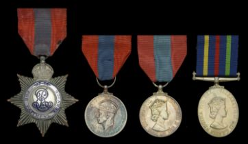 Imperial Service Medal (3), E.VII.R., Star issue (W. Soper) in Elkington, London, case of is...