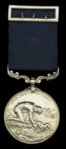 Liverpool Shipwreck and Humane Society, Marine Medal, 3rd type, silver (To Bombdr. William R...
