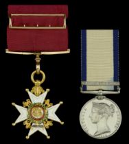 The C.B. and Naval General Service Medal pair awarded to Lieutenant-Colonel Charles Plenderl...