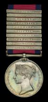 A fine 10-clasp Peninsula War medal awarded to Private William Needles, 48th Foot, who was s...