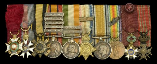 The mounted group of ten miniature dress medals attributed to Major-General (Surgeon) Sir Ro...