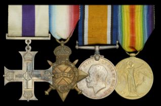 A Great War 'Western Front' M.C. group of four awarded to Second Lieutenant C. B. Rawlins, R...