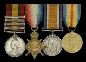 Four: Private C. Jefferies, Essex Regiment Queen's South Africa 1899-1902, 4 clasps, Cape...