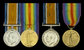 Pair: Private E. Saines, 5th Battalion, Essex Regiment British War and Victory Medals (3573...
