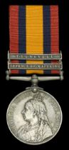 Queen's South Africa 1899-1902, 2 clasps, Defence of Mafeking, Transvaal (151 Tpr: C. Bushne...