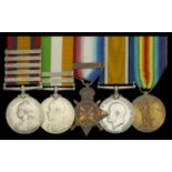 Five: Private W. Williamson, King's Royal Rifle Corps Queen's South Africa 1899-1902, 5 c...