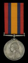 Queen's South Africa 1899-1902, no clasp (Mr. W. Mellor. Imp: Mil: Rly:) edge bruise, good v...